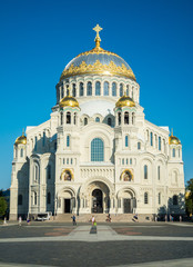 Fototapeta na wymiar Kronstadt Naval Cathedral, Kronstadt, St. Petersburg, Russia