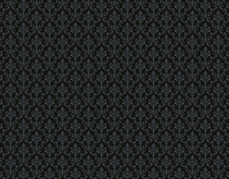 Black wallpaper with damask pattern