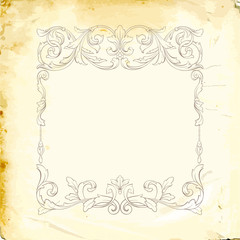Vector baroque of vintage elements for design. 