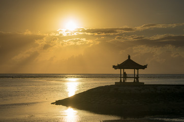 Morning Sunrise at Karang Beach Sanur Bali Indonesia