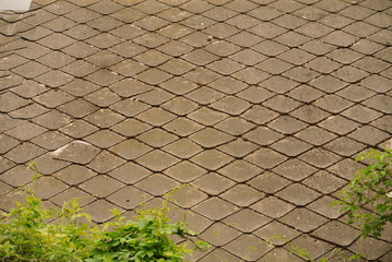 old tile roof