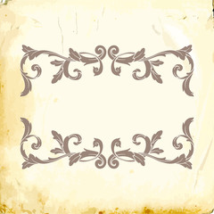 Vector baroque of vintage elements for design. 