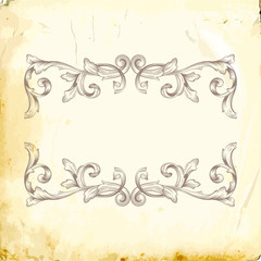 Vector baroque of vintage elements for design. 