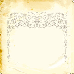 Vector baroque of vintage elements for design. 