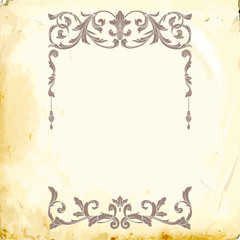 Vector baroque of vintage elements for design. 