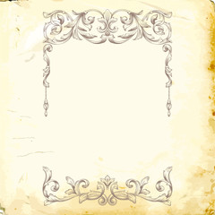 Vector baroque of vintage elements for design. 