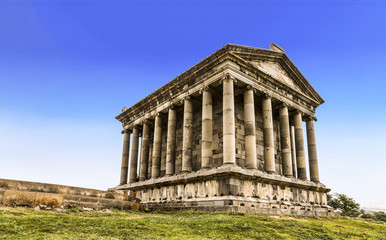Fototapeta na wymiar The temple of Garni - a pagan temple in Armenia was built in the first century ad by the Armenian king Trdat