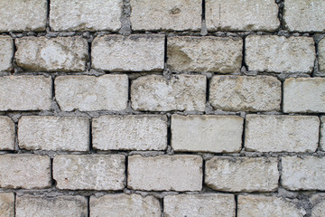 abstract photo background of old nice white - grey brick wall