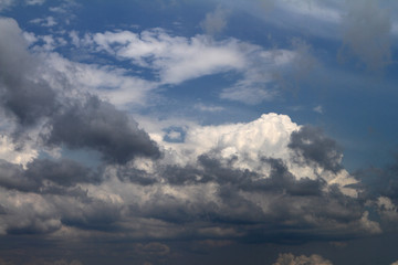 Natural landscape photo of nice blue overcast sky