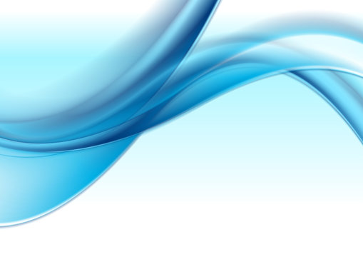 Abstract blue soft iridescent waves background