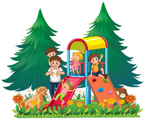 A family at the playground
