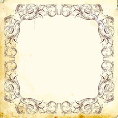 Vector baroque of vintage elements for design. 