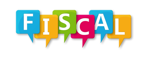 Fiscal - letters written in beautiful boxes on white background