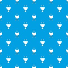 Drums pattern vector seamless blue repeat for any use