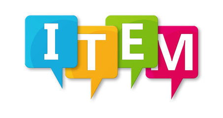 Item - letters written in beautiful boxes on white background