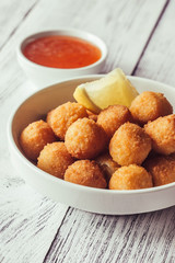 Bowl of scallop croquettes
