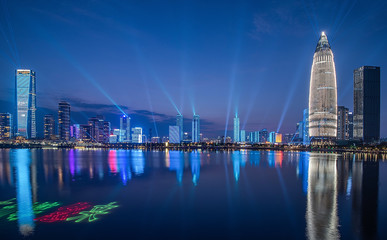 2018 China National Day Shenzhen Nanshan District Light Show