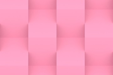 Pink Geometric Abstract Background. 3D Render Background