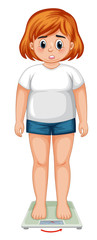 An overweight woman figure