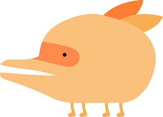 Cartoon tiny monster vector