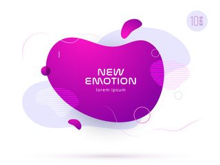 Organic design of liquid color abstract geometric shapes. Fluid gradient elements for minimal banner, logo, social post. Futuristic trendy dynamic elements. Abstract background. Eps10 vector.