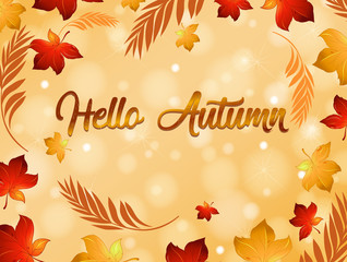 Autumn leaf background template