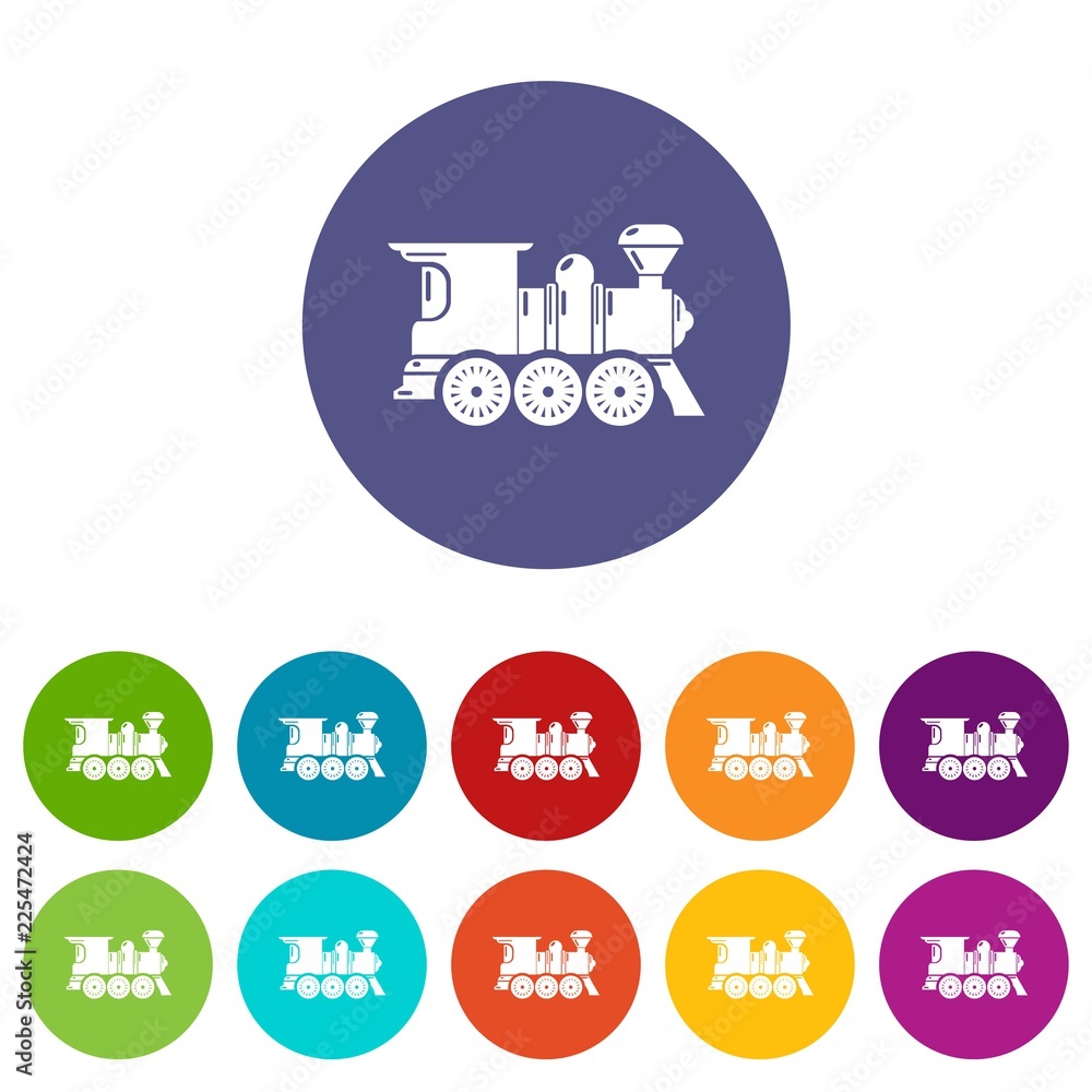 Poster balloon icons color set vector for any web design on white background