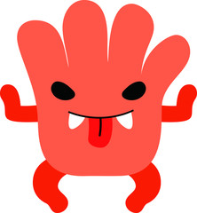 Cartoon tiny monster vector