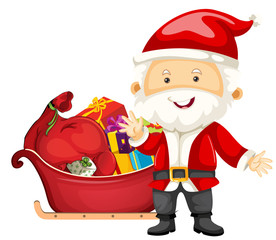 Santa sleigh with presents