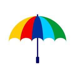 Umbrella icon vector illustration. Rain protection symbol. Flat design style.