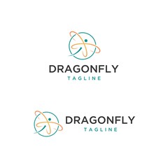 Dragonfly Logo design vector illustration