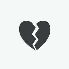 Broken Heart Vector Icon