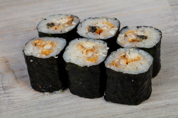 Japanese roll with eel