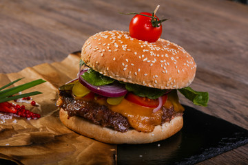 Delicous homemade burger
