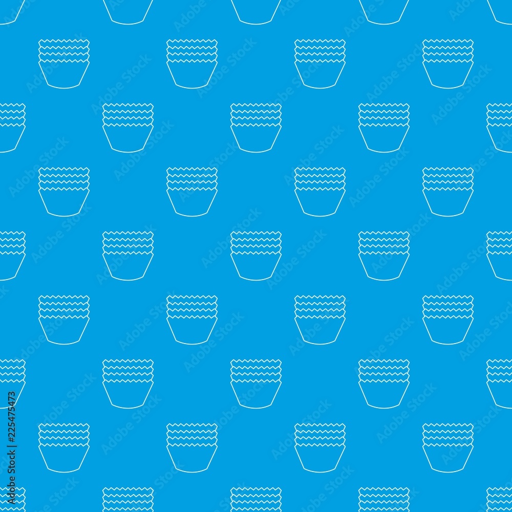 Poster baking molds pattern vector seamless blue repeat for any use