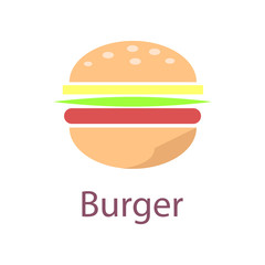Burger Closeup Poster Icon Vector Illustration