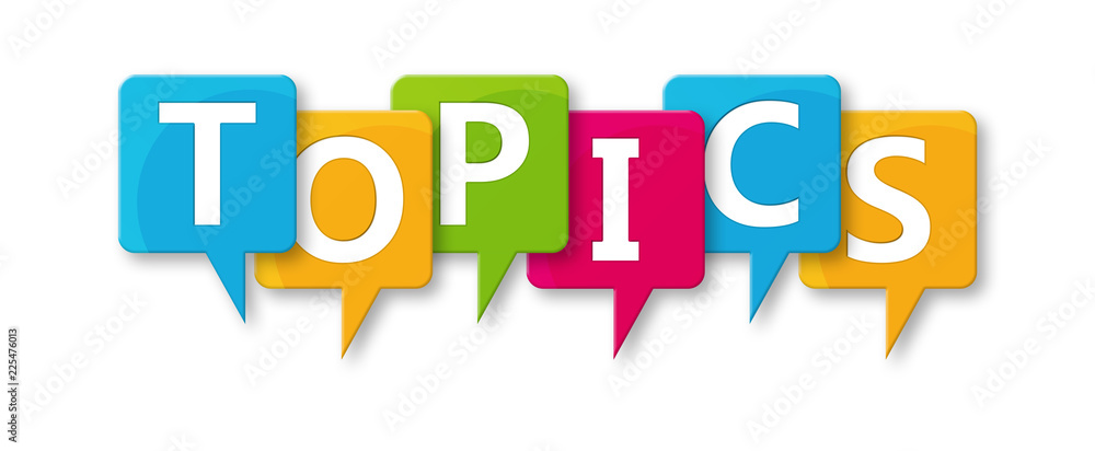 Canvas Prints topics - letters written in beautiful boxes on white background