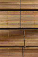 stack of tropical hardwood