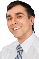Portrait of Smiling Businessman - Isolated