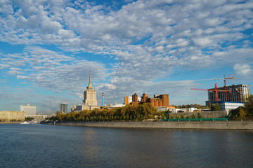 Obraz premium Moscow image at the sunny sunset