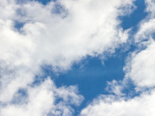 Blue sky with clouds on a windy Sunny day