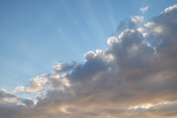 evening golden hour cloudy sky background