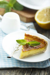 Homemade lemon tart