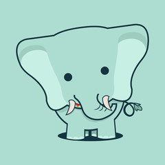 small elephant baby vector