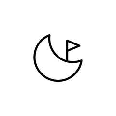 moon landing icon vector