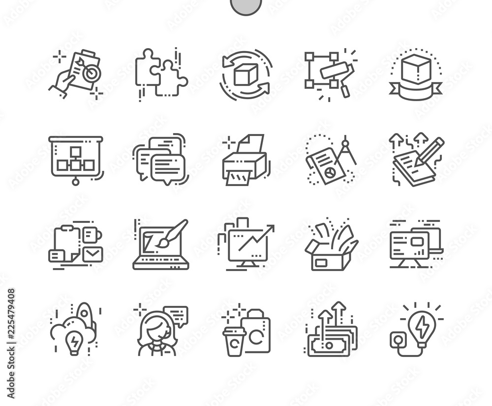 Poster branding well-crafted pixel perfect vector thin line icons 30 2x grid for web graphics and apps. sim