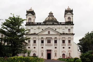 The church of Divine Providence ( Saint Cajetan) of Old Goa, mimicking the St. Peter's Basilica of...