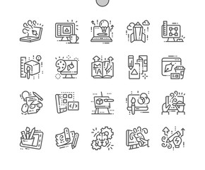 Graphic design Well-crafted Pixel Perfect Vector Thin Line Icons 30 2x Grid for Web Graphics and Apps. Simple Minimal Pictogram