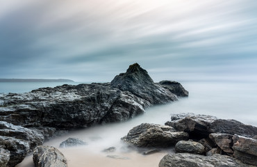 Rock Formations on beach, Carlyon Bay, Cornwall