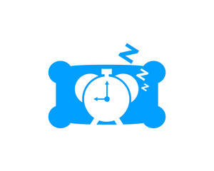 Clock Sleep Icon Logo Design Element